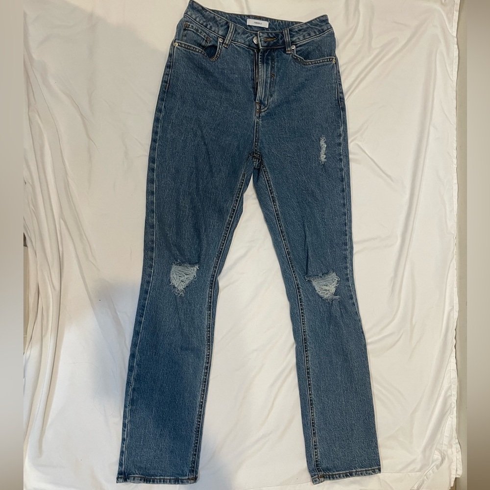 Forever 21 Blue Straight Leg Jeans
